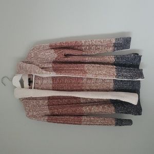 Lety & Me Sherpa Trim Cardigan Sweater